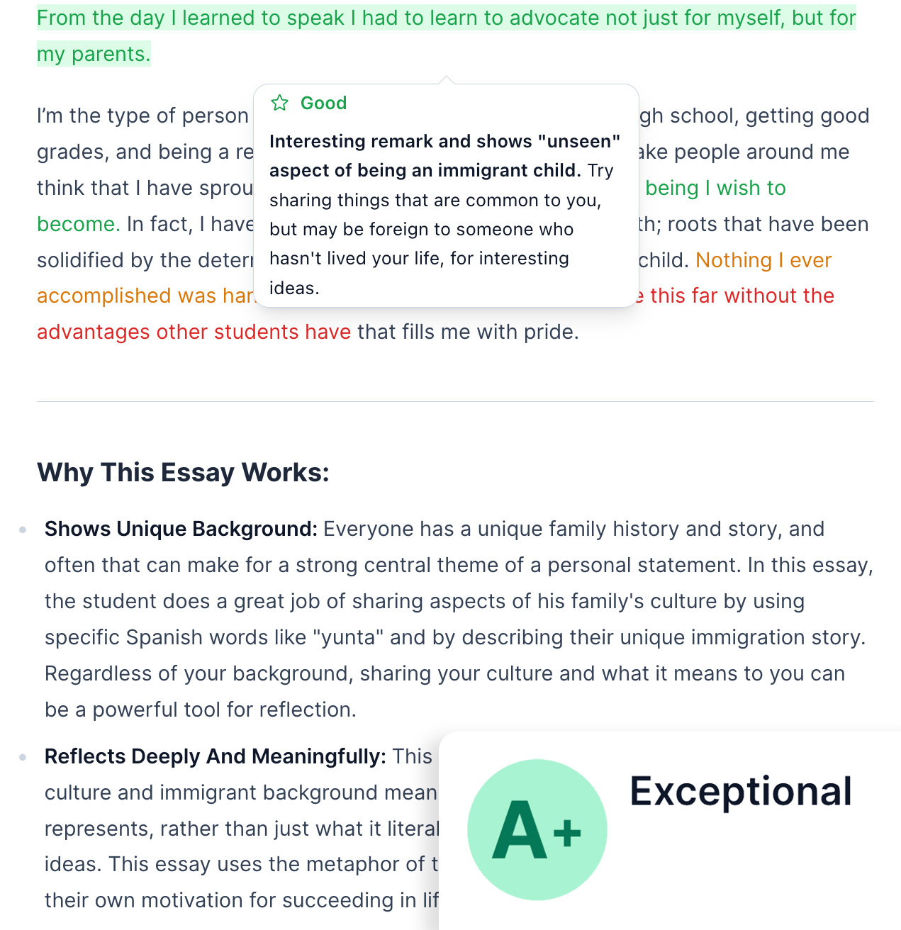 20 Personal Statement Examples That Stand Out Why They Work Essays   Essay Library Preview Grade 